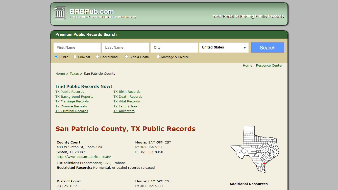 San Patricio County Public Records | Search Texas ...